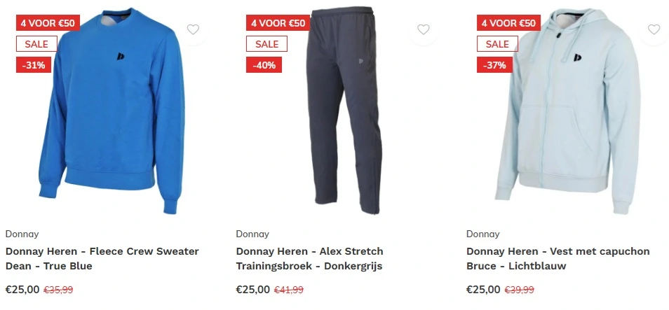 Donnay 4 voor 50 Items