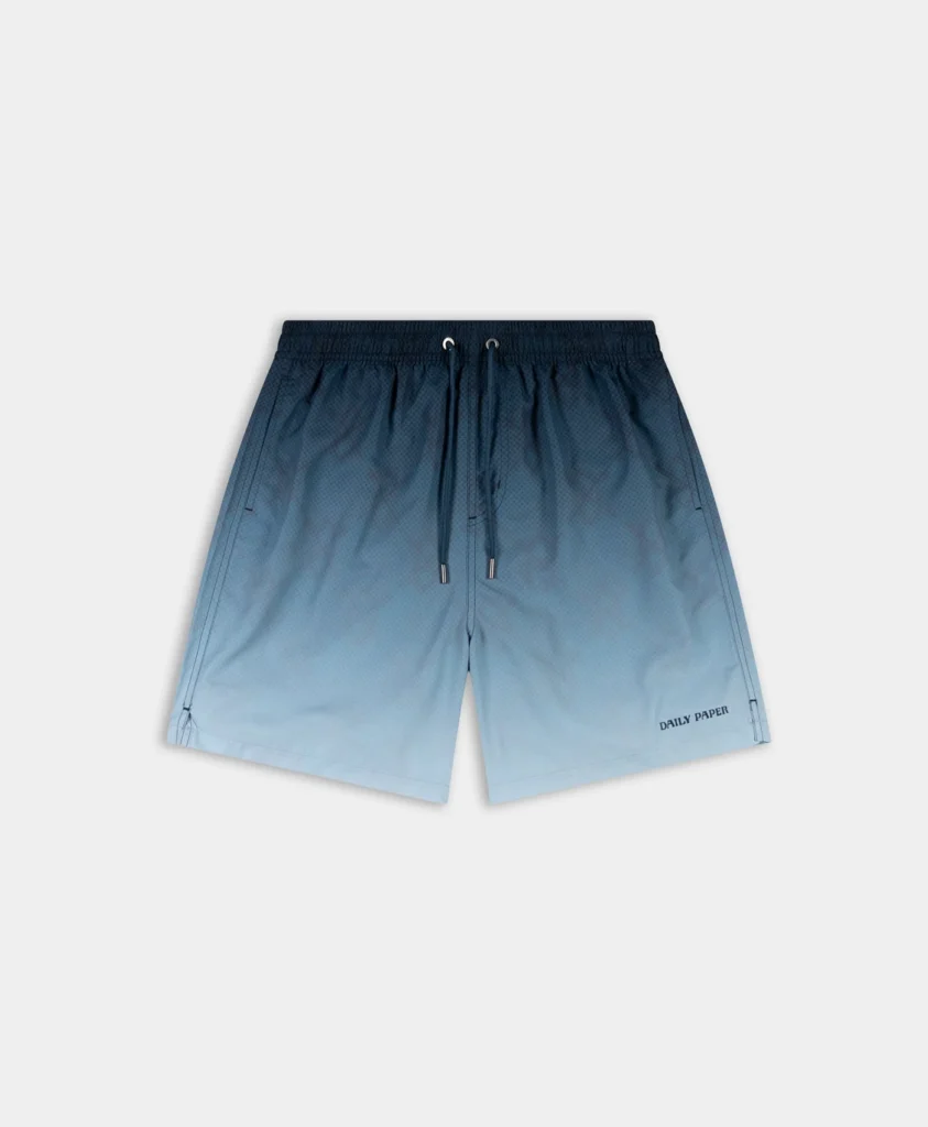 Daily Paper, Blue Wing Teal Ombre Dotted Shield Swimshorts