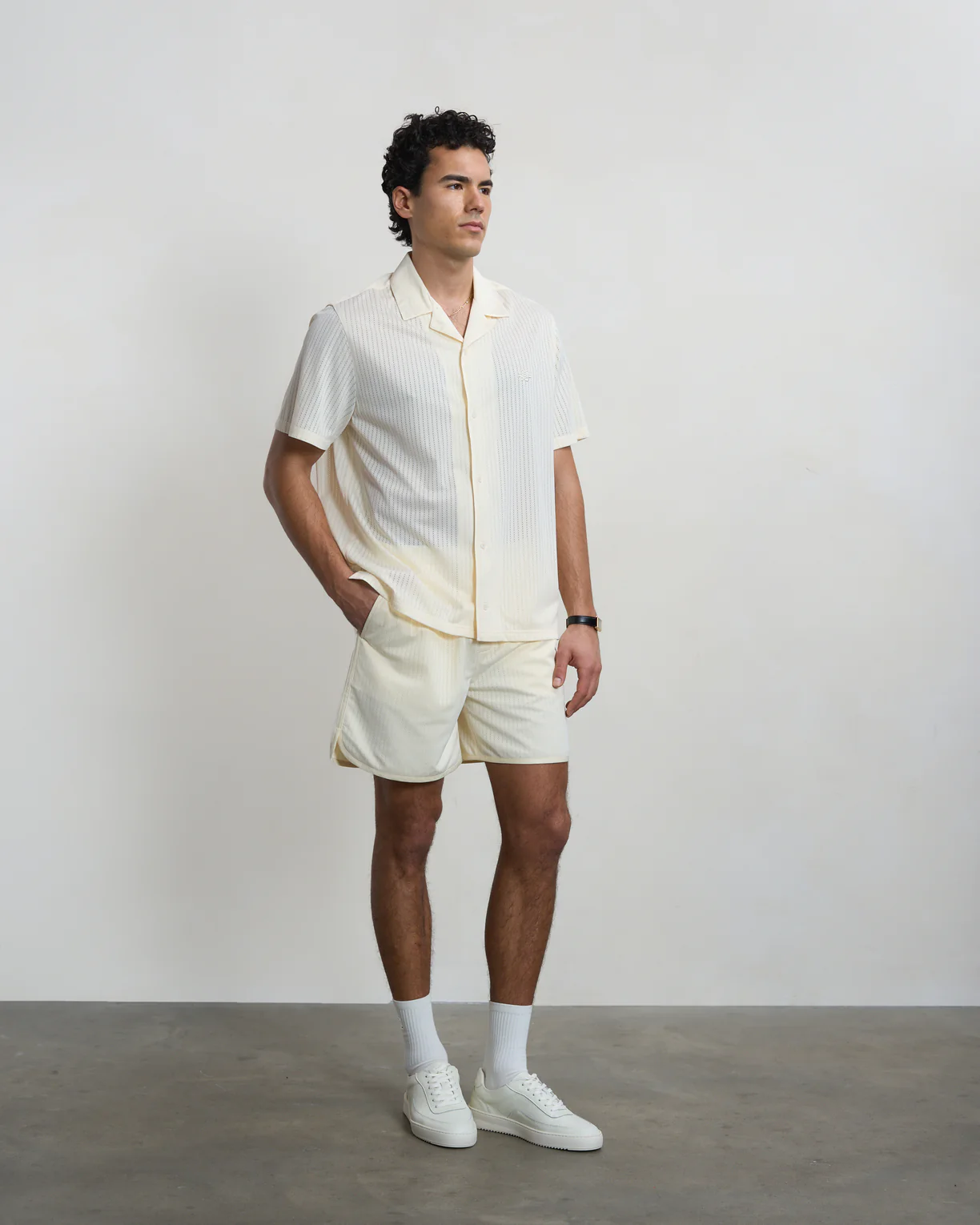 Resort Shorts Mesh Antique White