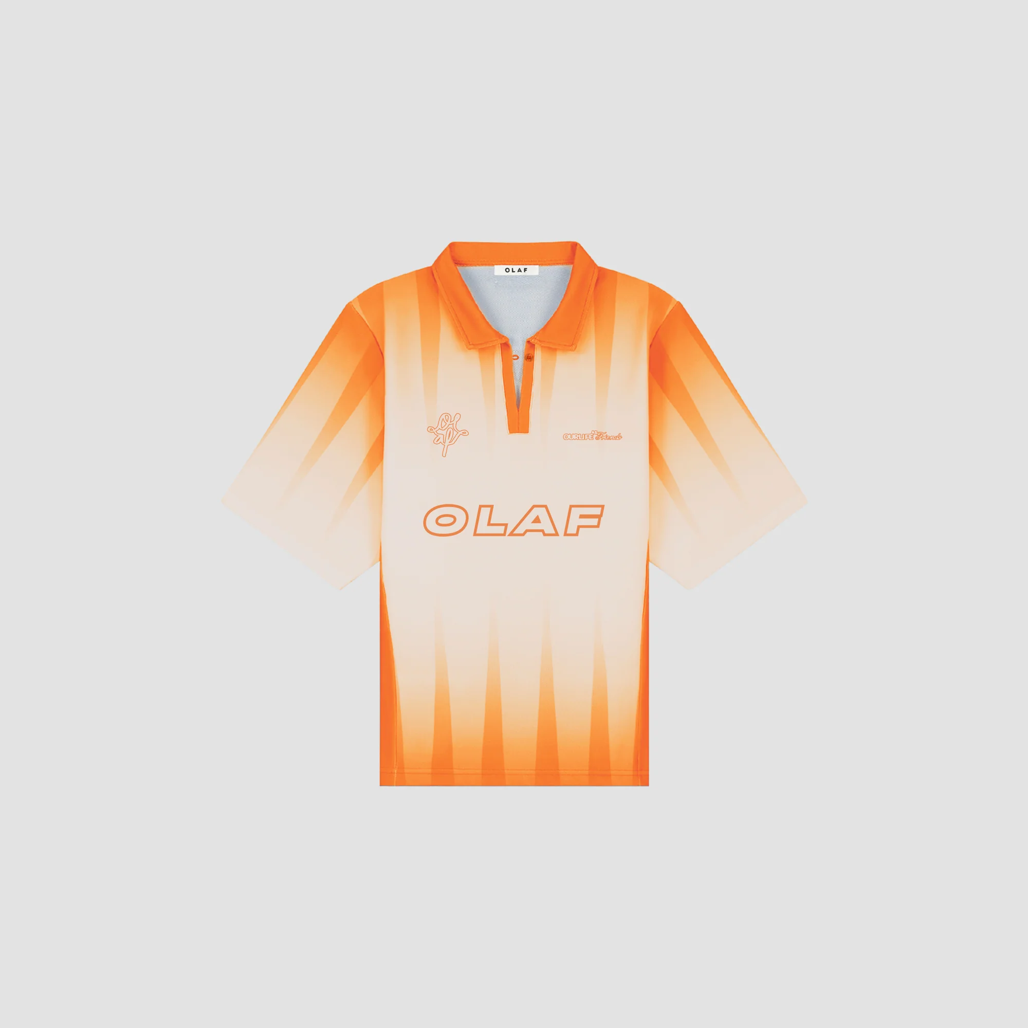 Oranje voetbalshirt OLAF voorkant