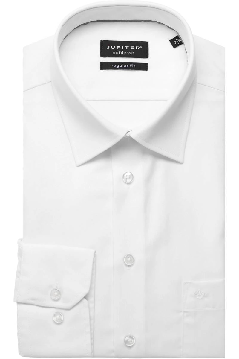 Jupiter Regular Fit Overhemd wit, Effen