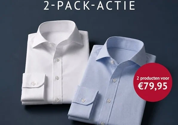 Overhemden, 2-pack actie