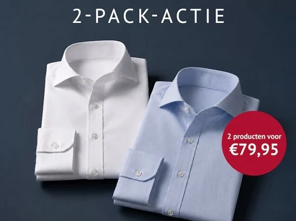 Overhemden, 2-pack actie