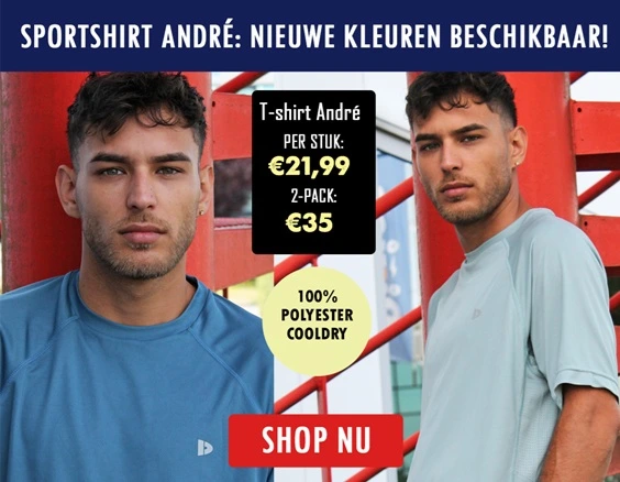 Sportshirt André nieuwe kleuren